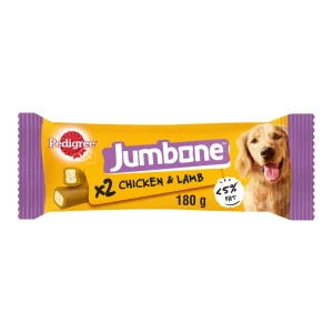 Pedigree Jumbone Adult Medium Dog Treat Chicken & Lamb 2 Chews 180g