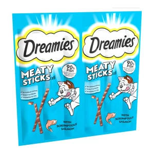Dreamies Meaty Sticks Adult Cat Treats with Scrumptious Salmon 30g