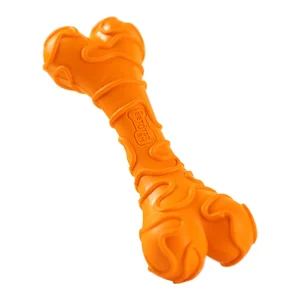 Blinkit Cheese Bone Chew Toy for Dogs, Durable Latex Toy for Small Pets（0-5kg）, Interactive Training and Teething Toy (10.7×4cm)