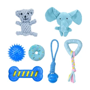 Blinkit HFXF07 Puppy Small Dog Lightweight Bite-Resistant Multi-Material Interactive Chewing Toy Set