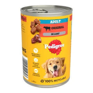 Pedigree Adult Wet Dog Food Original in Loaf 400g Can