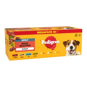Pedigree Adult Wet Dog Food Mixed Selection Jelly 40x100g Mega Pack Pouch