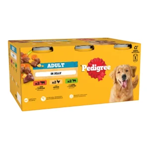 Pedigree Adult Wet Dog Food Mixed Selection in Jelly 6 x 400g Cans