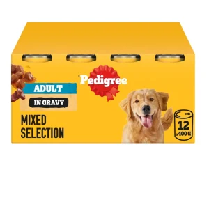 Pedigree Adult Wet Dog Food Mixed Selection in Gravy 12 x 400g Can