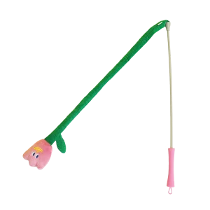 ZEZE Tulip Cat Teaser Wand, Feather Interactive Play Toy for Indoor Cats
