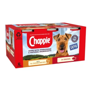 Chappie Adult Wet Dog Food Tins Favourites in Loaf 6 x 412g