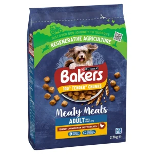 Bakers Meaty Meals Chicken Dry Dog Food 2.7kg