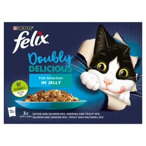 Felix Doubly Delicious Fish Selection in Jelly 12 x 85g (1.02kg)