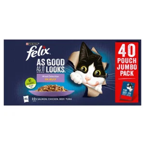 Felix As Good As It Looks Favourites Selection in Jelly 40 x 85g (3.4kg)