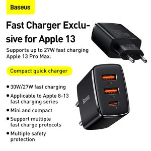 Baseus Compact Quick Charger - Black