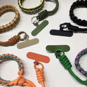 Q7 Phone Wrist Lanyard - Green/ Purple