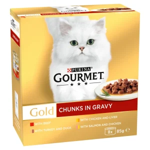 Purina Gourmet Gold Chunks in Gravy 8 x 85g (680g)