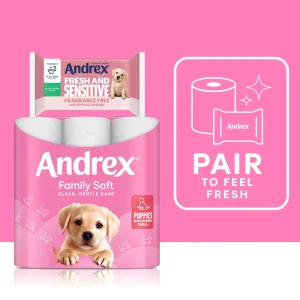 Andrex Family Soft Toilet Tissue, 2-Ply, 9 Rolls