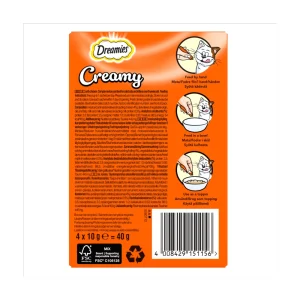 Dreamies Creamy Snack Cat & Kitten Treat with Chicken 4 x 10g